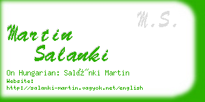 martin salanki business card